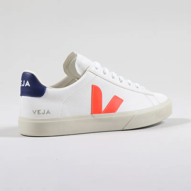 Veja Campo Easy Shoes Extra White Orange Fluo Cobalt-8
