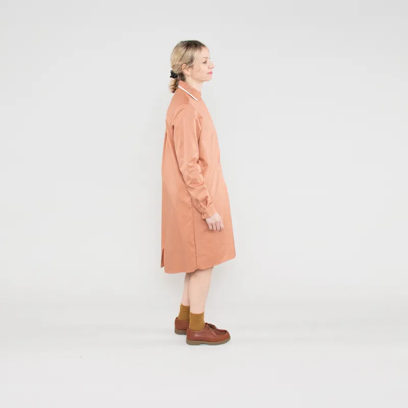 Fred Perry Womens Fishtail Hem Shirt Dress Light Rust
