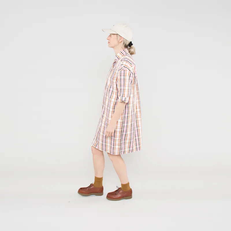 Fred Perry Womens Check Shirt Dress Ecru-2