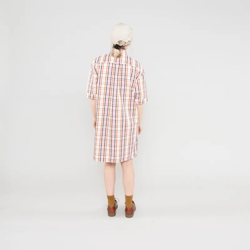 Fred Perry Womens Check Shirt Dress Ecru-3