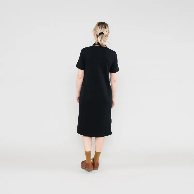■FRED PERRY■ Womens Split Detail Pique Dress Carrington Ro Fred Perry Womens Split Detail Pique Dress Black