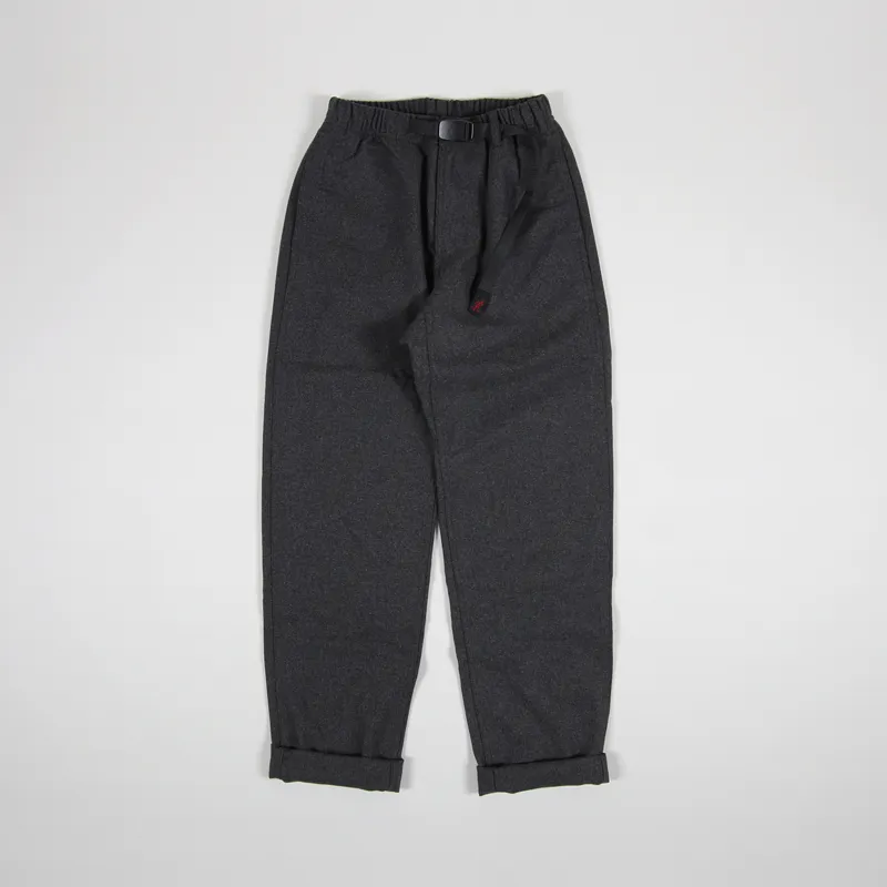 Gramicci Wool Blend Tuck Tapered Pants Heather Charcoal