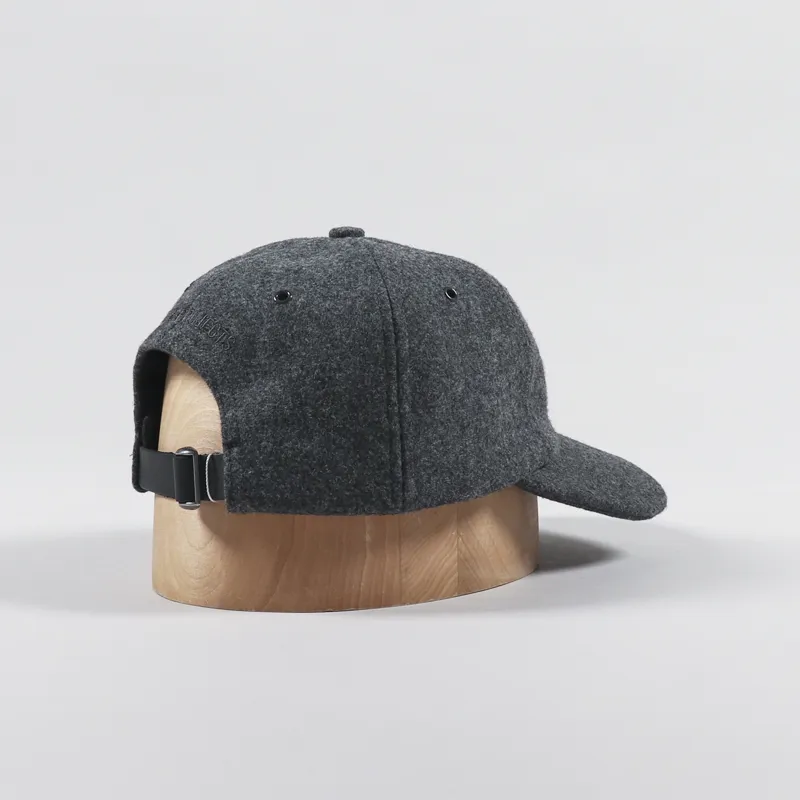 Norse Projects Wool Sports Cap Charcoal Melange-1
