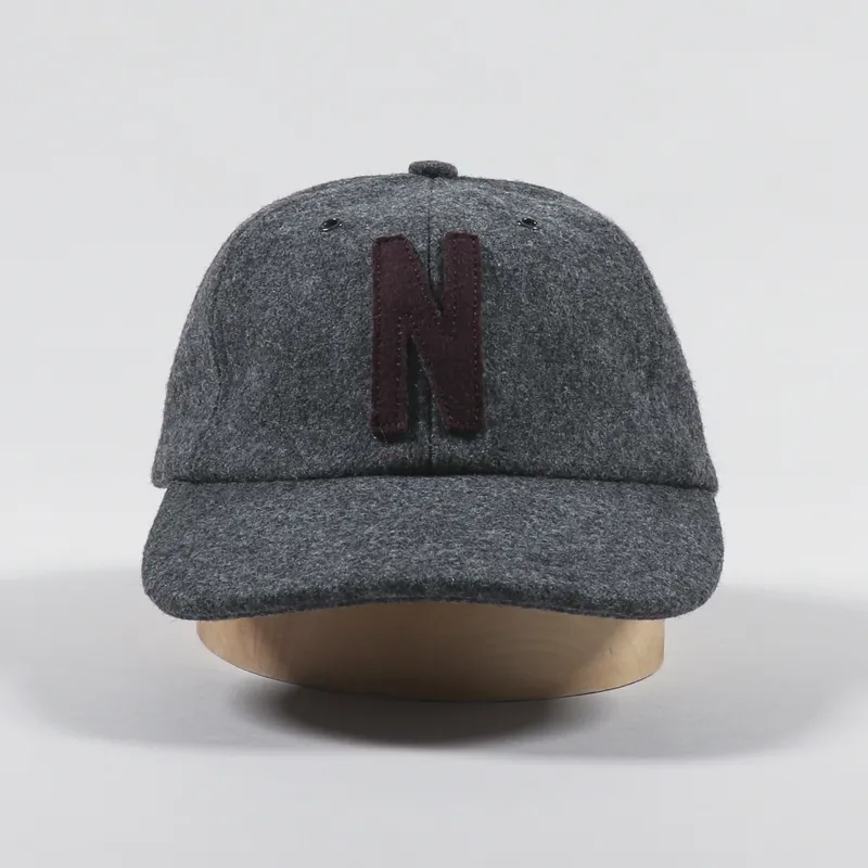 Norse Projects Wool Sports Cap Charcoal Melange-2