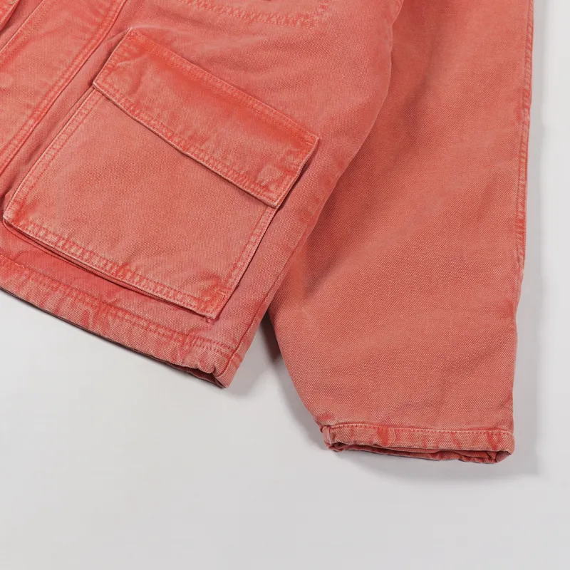 Stussy Washed Canvas Shop Jacket Orange-6