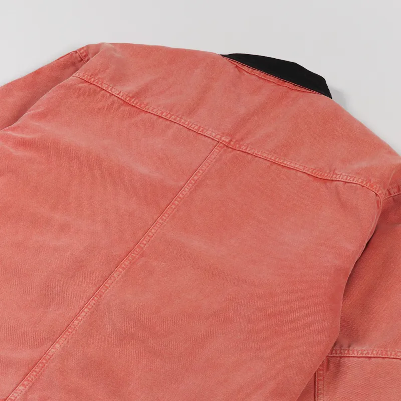 Stussy Washed Canvas Shop Jacket Orange-5