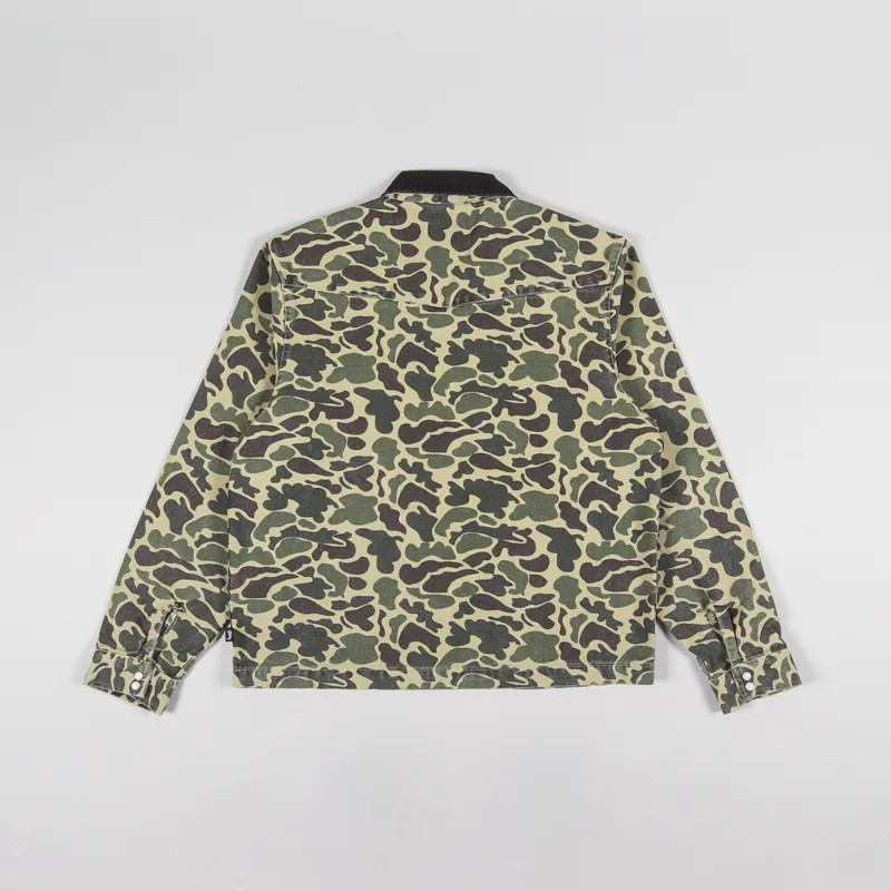 Stussy Washed Canvas Work Shirt Camo-2