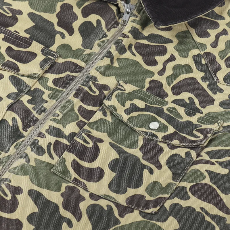 Stussy Washed Canvas Work Shirt Camo-7