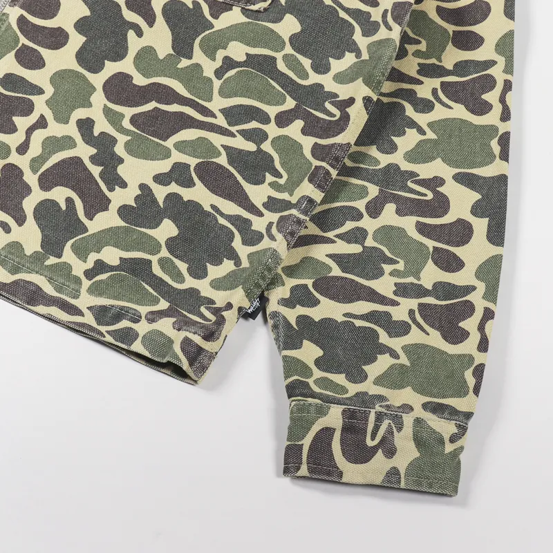 Stussy Washed Canvas Work Shirt Camo-6