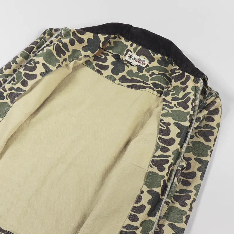 Stussy Washed Canvas Work Shirt Camo-4
