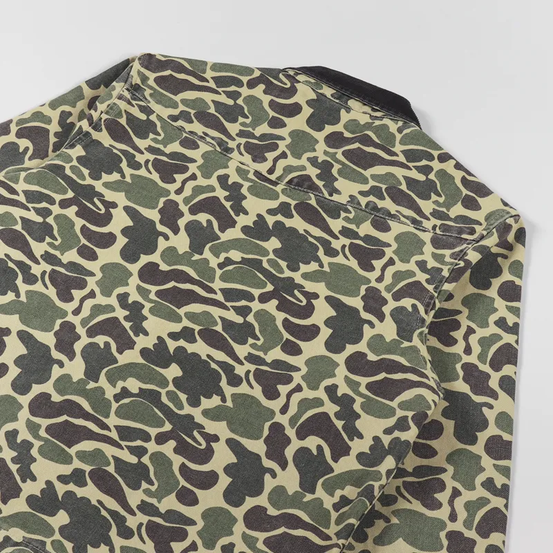 Stussy Washed Canvas Work Shirt Camo-5