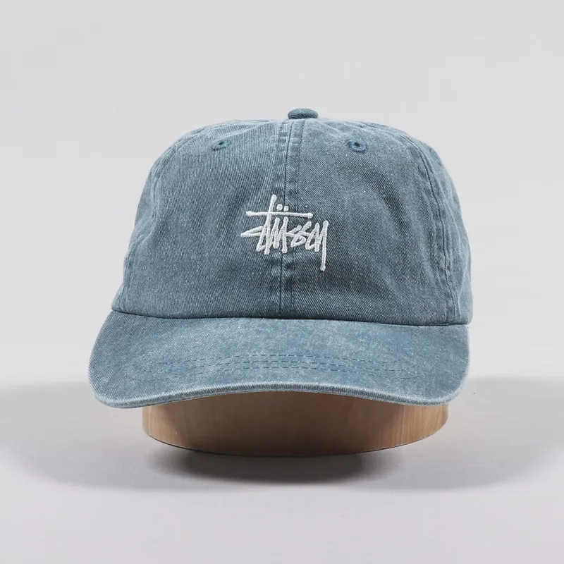 Stussy Washed Low Pro Cap Lagoon Blue-3