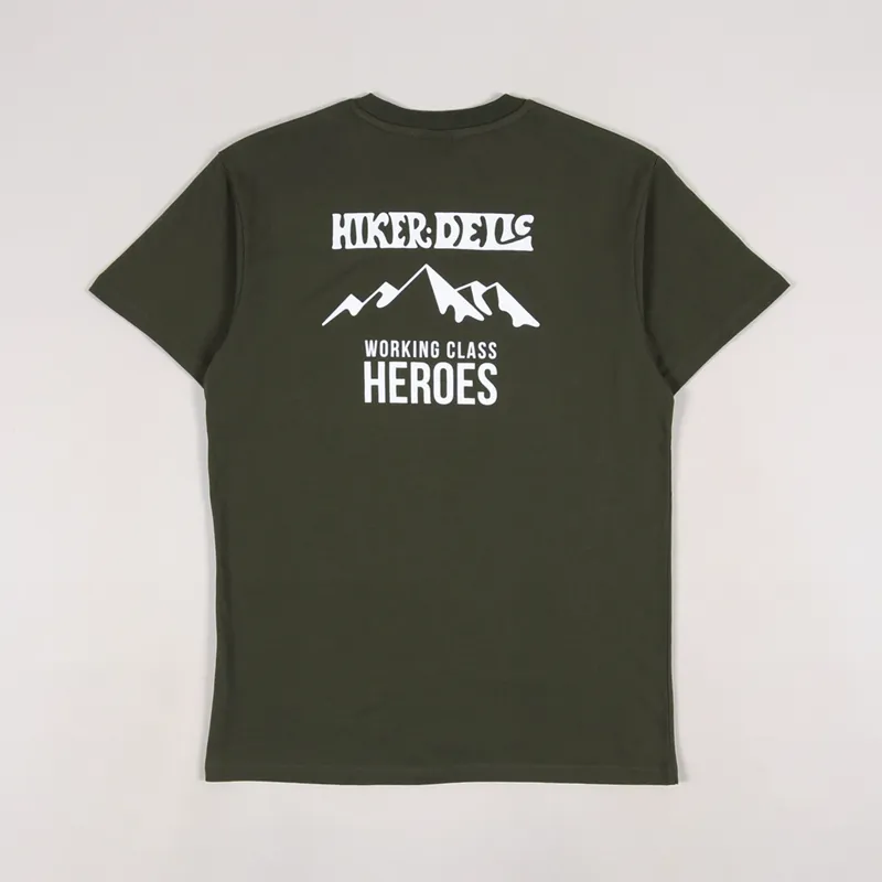 Working Class Heroes x Hikerdelic Haystacks T Shirt Green