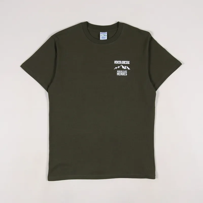 Working Class Heroes x Hikerdelic Haystacks T Shirt Green-1