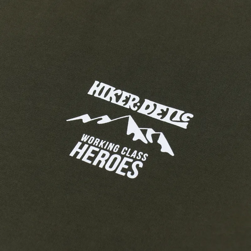 Working Class Heroes x Hikerdelic Haystacks T Shirt Green-5