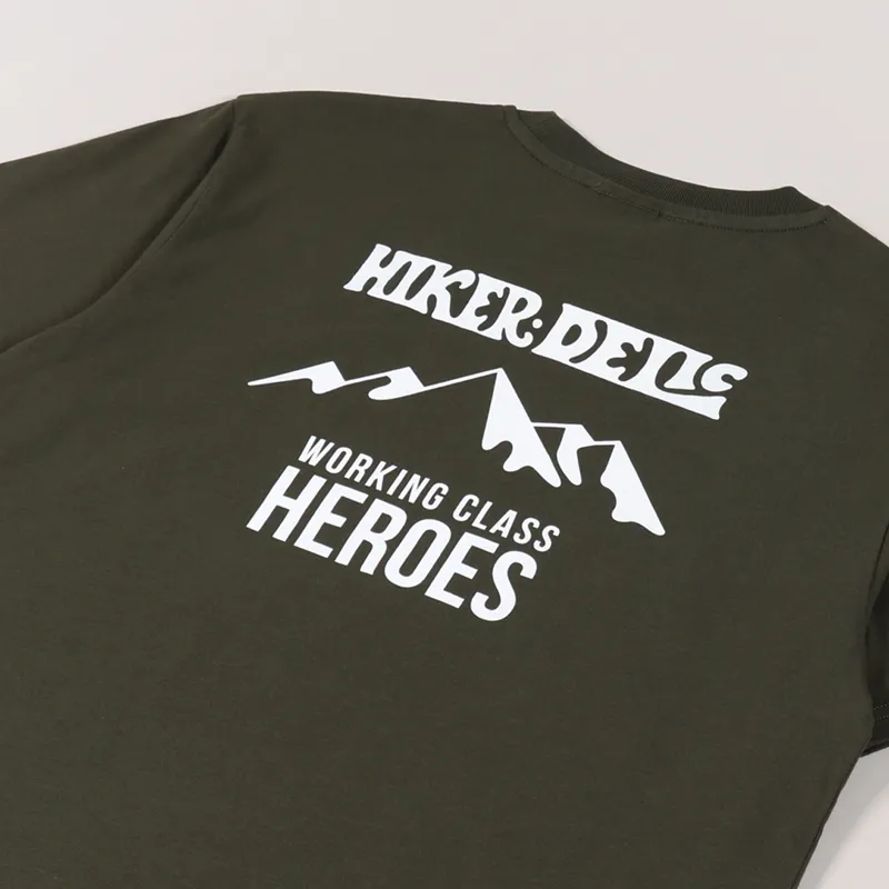 Working Class Heroes x Hikerdelic Haystacks T Shirt Green-2