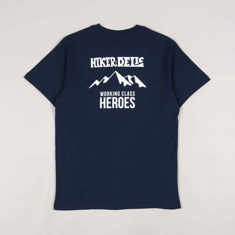 Working Class Heroes x Hikerdelic Haystacks T Shirt Navy
