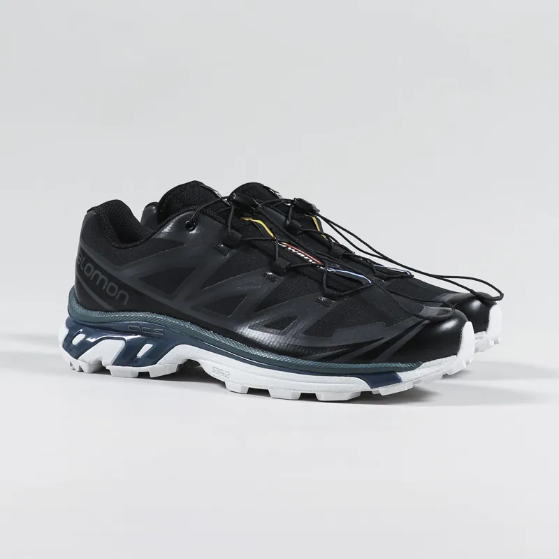 Salomon x And Wander XT-6 Shoes Black Deep Teal Legion Blue