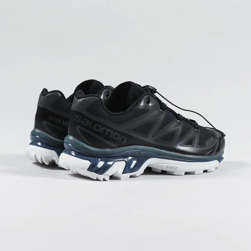 Salomon x And Wander XT-6 Shoes Black Deep Teal Legion Blue-2