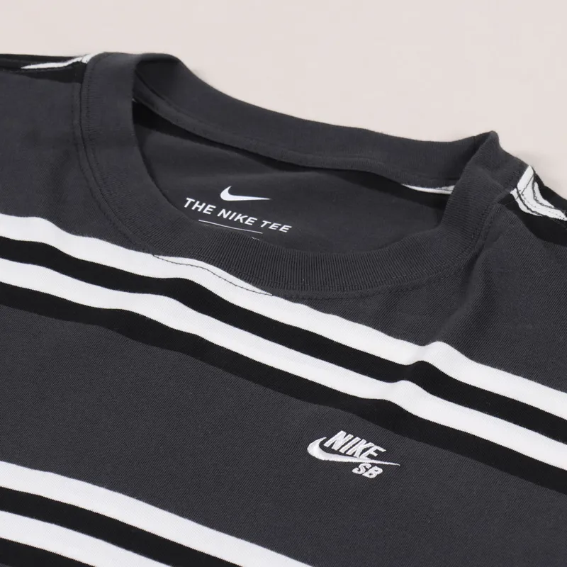 Nike SB Yarn Dye Striped T Shirt Dark Smoke Grey-5