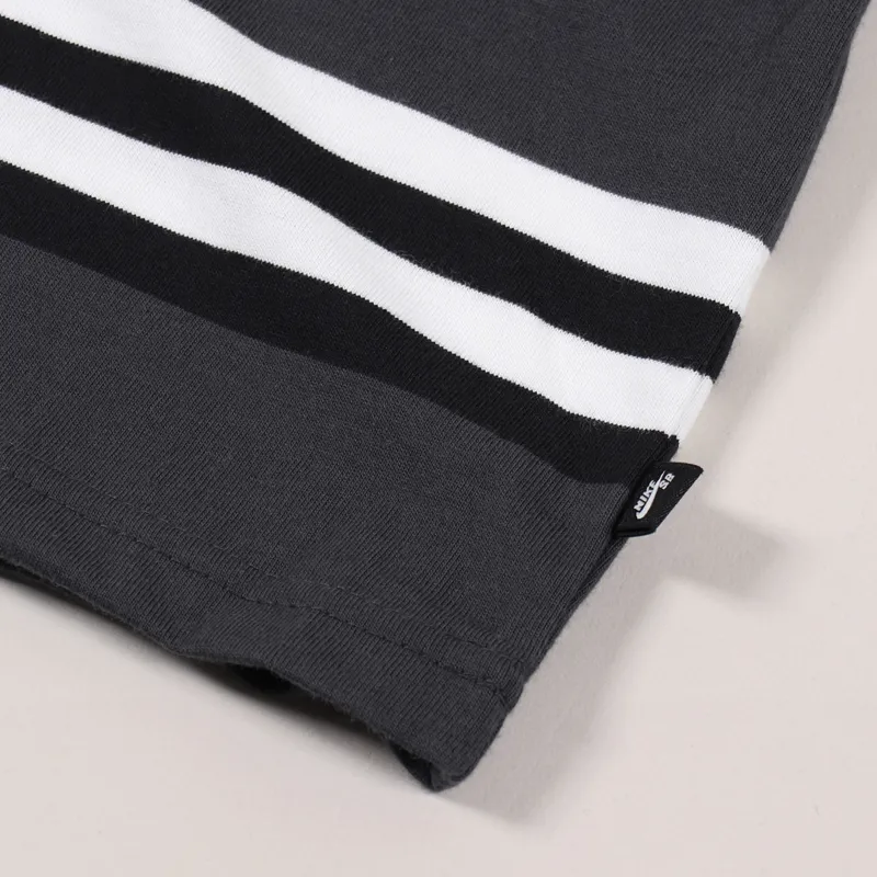 Nike SB Yarn Dye Striped T Shirt Dark Smoke Grey-4