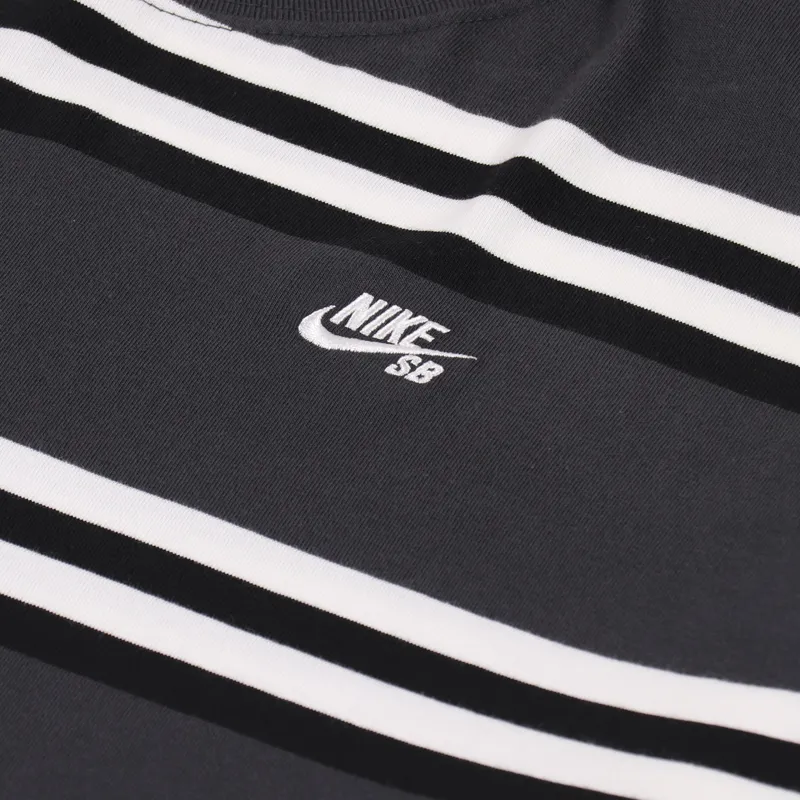 Nike SB Yarn Dye Striped T Shirt Dark Smoke Grey-2
