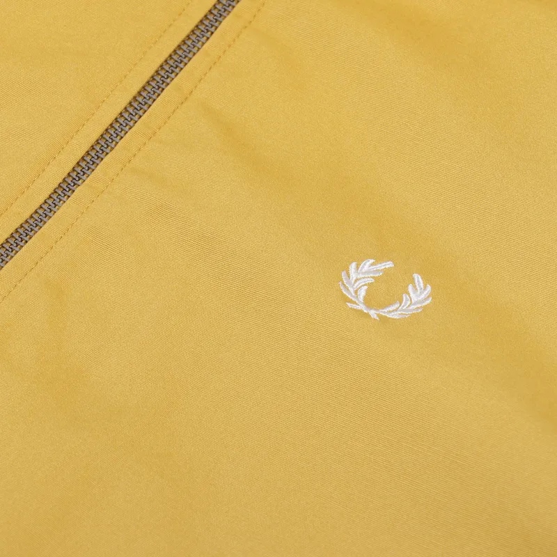 Fred Perry Embroidered Zip Through Jacket Dijon Yellow-7
