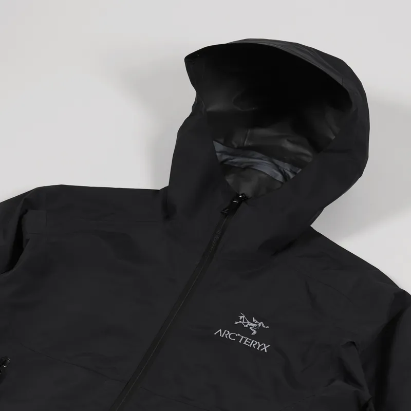Arcteryx Mens Logo GORE-TEX Zeta SL Waterproof Shell Jacket Black