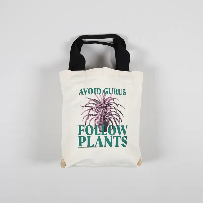 Garden Skateboards Avoid Gurus Follow Plants Zip Tote Bag Beige