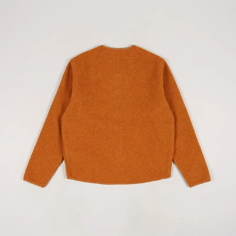 Universal Works Zip Liner Jacket Orange Tibet Fleece-2