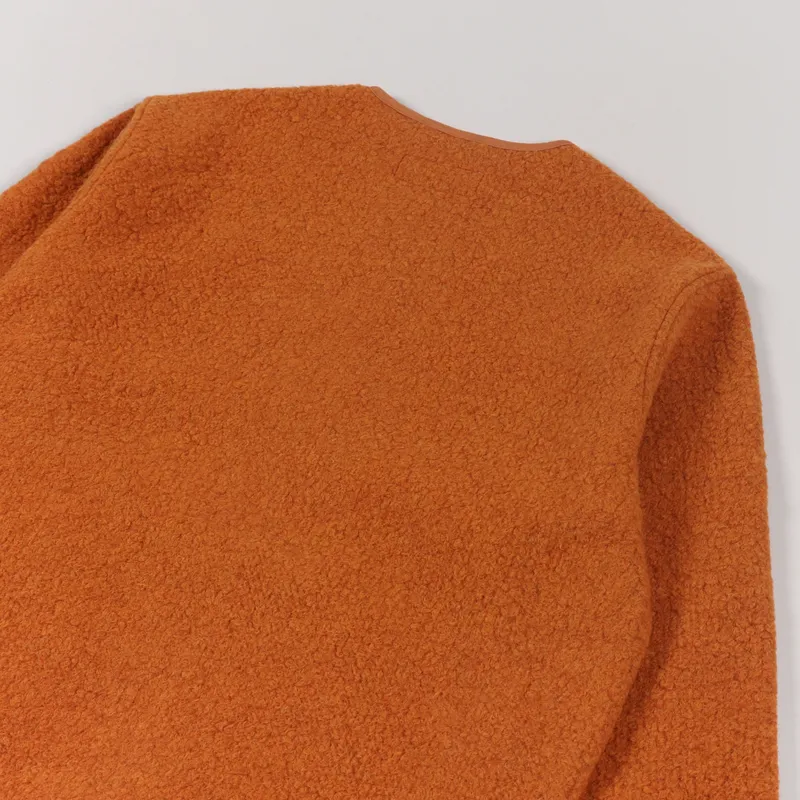 Universal Works Zip Liner Jacket Orange Tibet Fleece-4