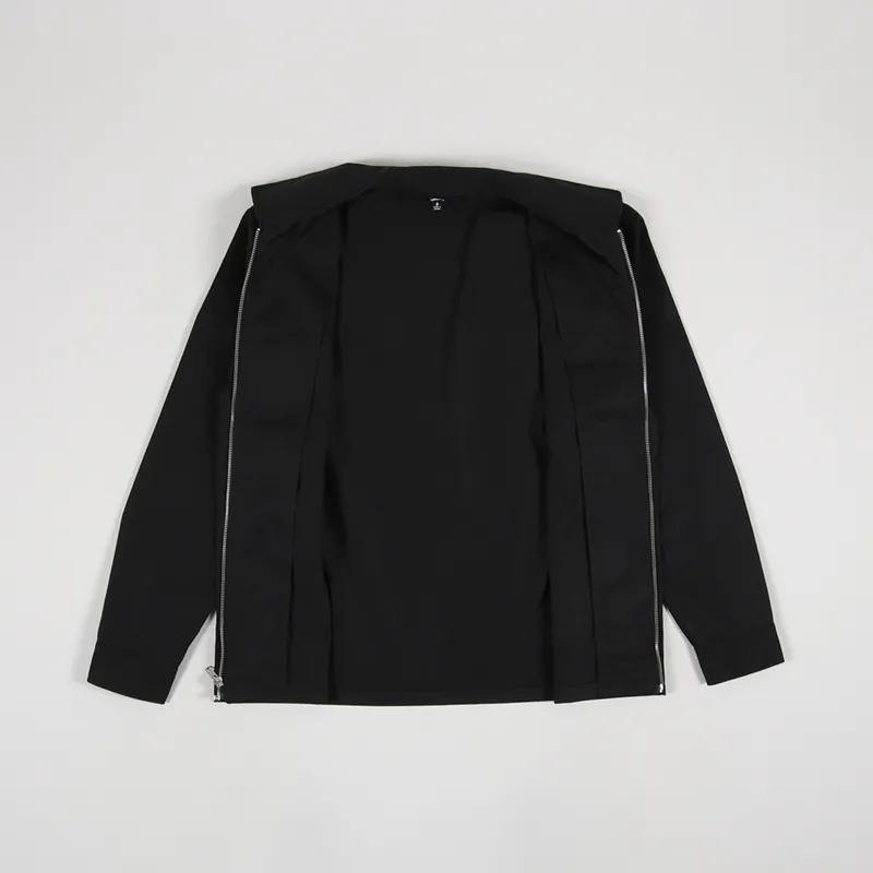 Stussy Zip Up Work LS Shirt Black-1