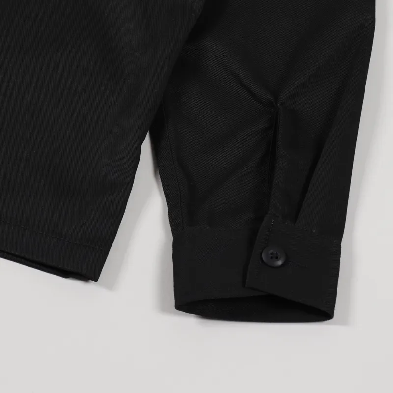 Stussy Zip Up Work LS Shirt Black-6