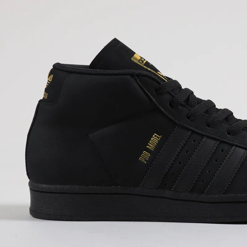 Adidas Skateboarding Pro Model Shoes Black Gold White-4