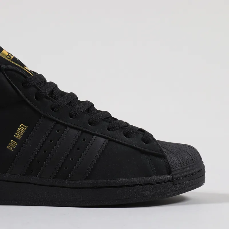 Adidas Skateboarding Pro Model Shoes Black Gold White-5