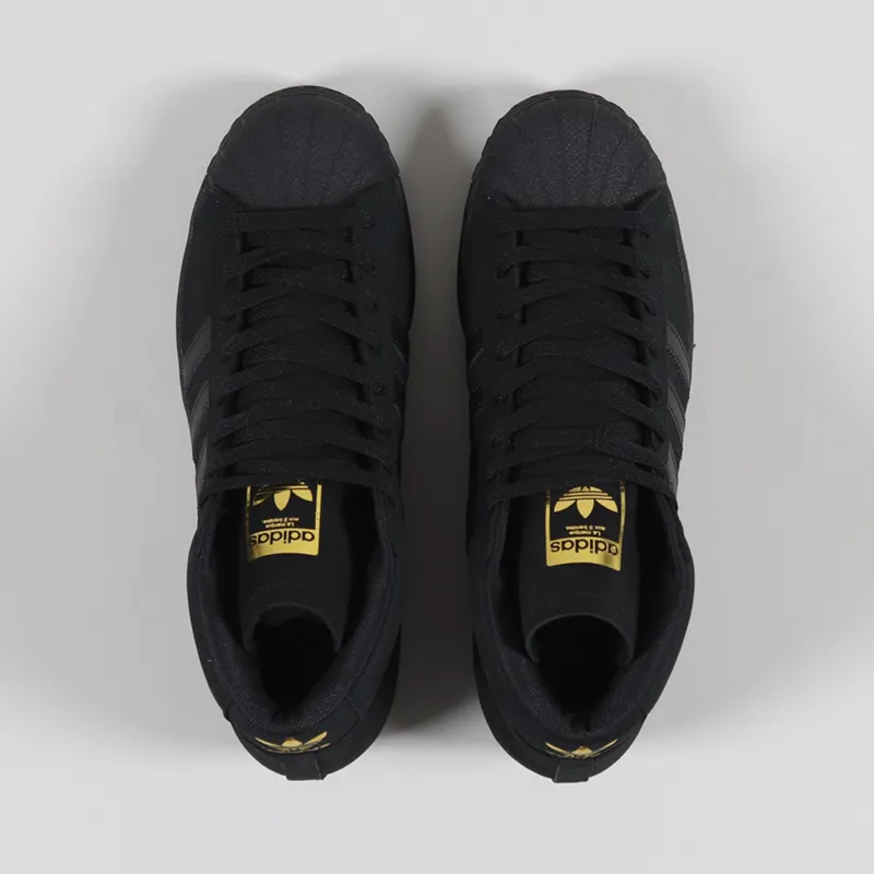 Adidas Skateboarding Pro Model Shoes Black Gold White-1