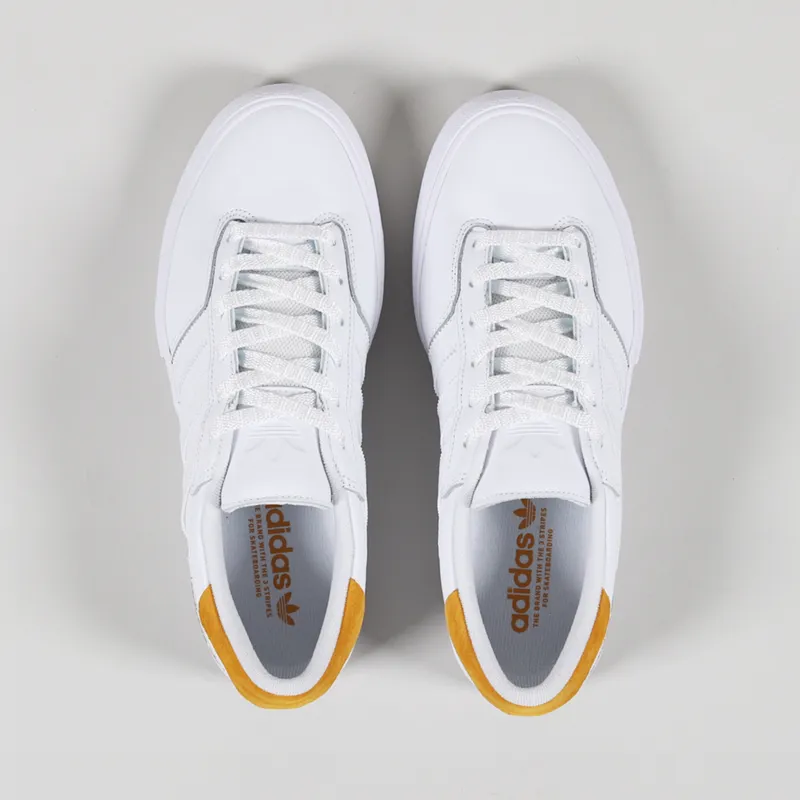 Adidas Skateboarding Matchbreak Super Shoes White Yellow-2