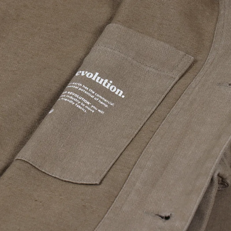 Afends Troop Hemp Jacket Covert Green-4