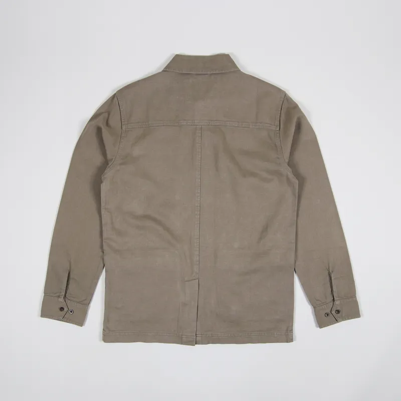 Afends Troop Hemp Jacket Covert Green-11