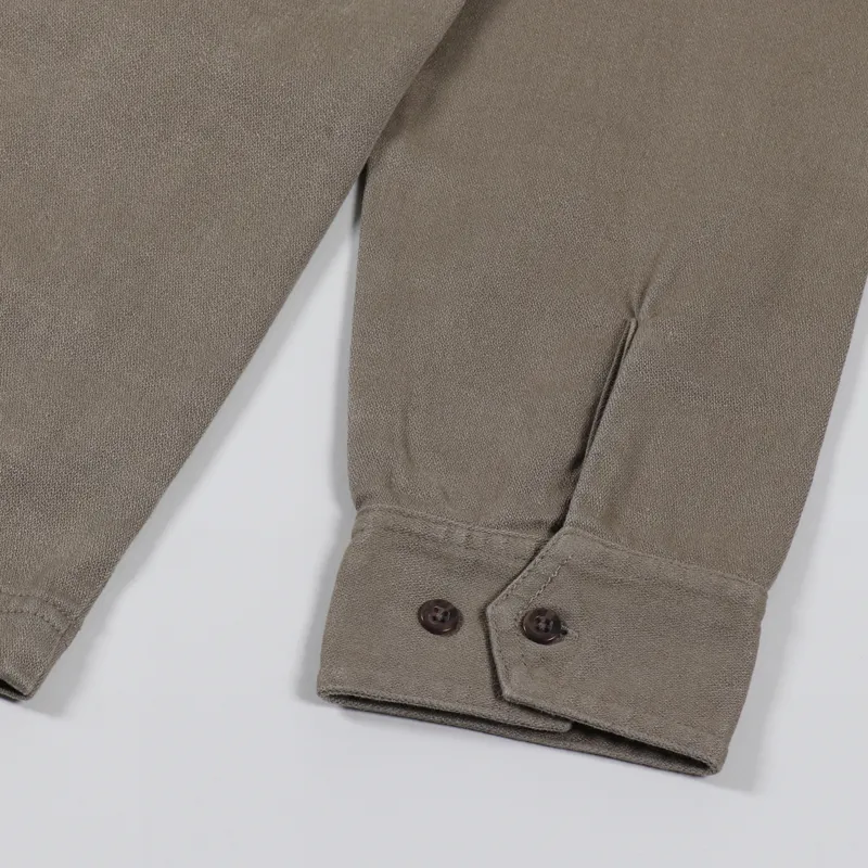 Afends Troop Hemp Jacket Covert Green-8