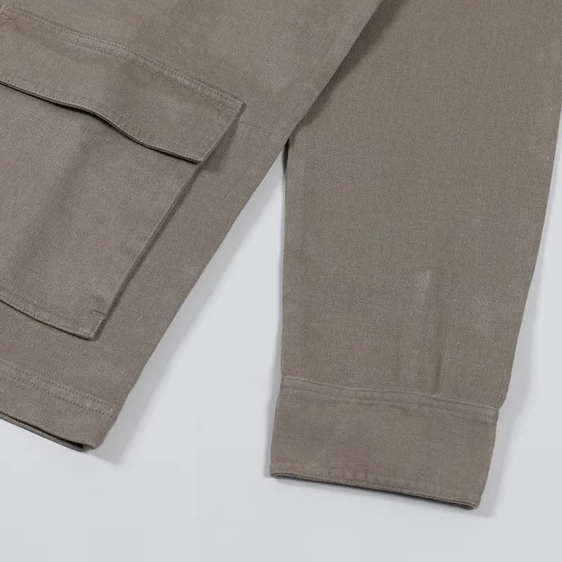 Afends Troop Hemp Jacket Covert Green-7