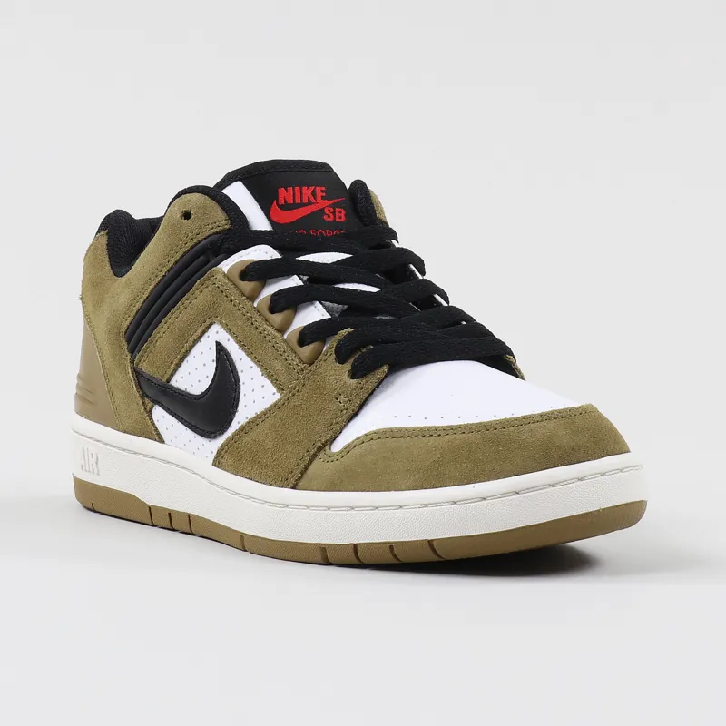 Nike SB Air Force II Low Shoes Lichen Brown Black White-3