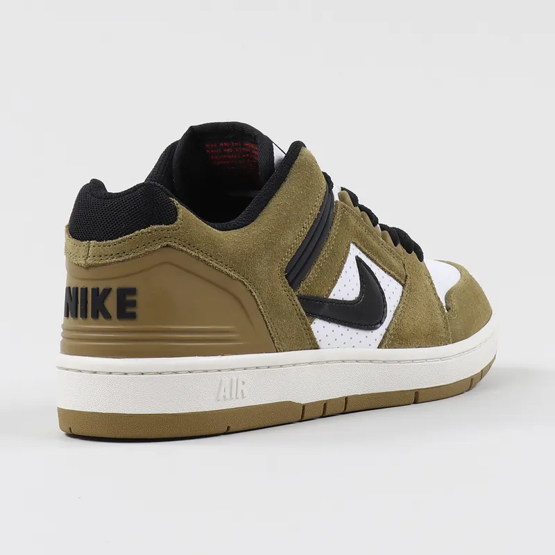 Nike SB Air Force II Low Shoes Lichen Brown Black White-4
