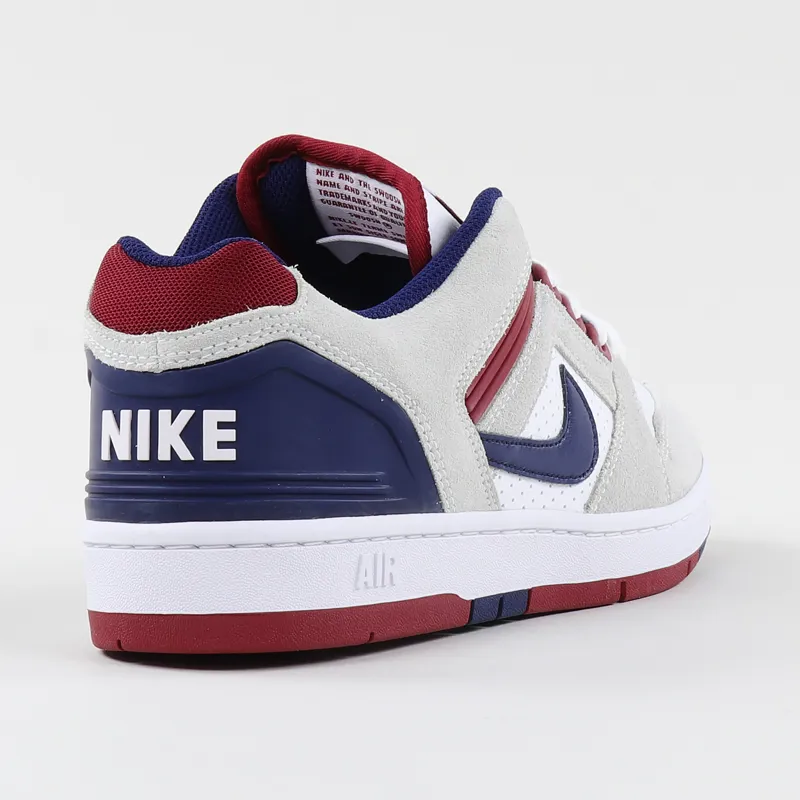 Nike SB Air Force II Low Shoes White Blue Void Red Crush-5