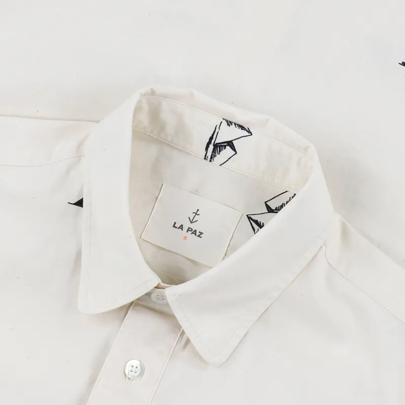 La Paz Alegre The Pyramids Short Sleeve Shirt Ecru-2