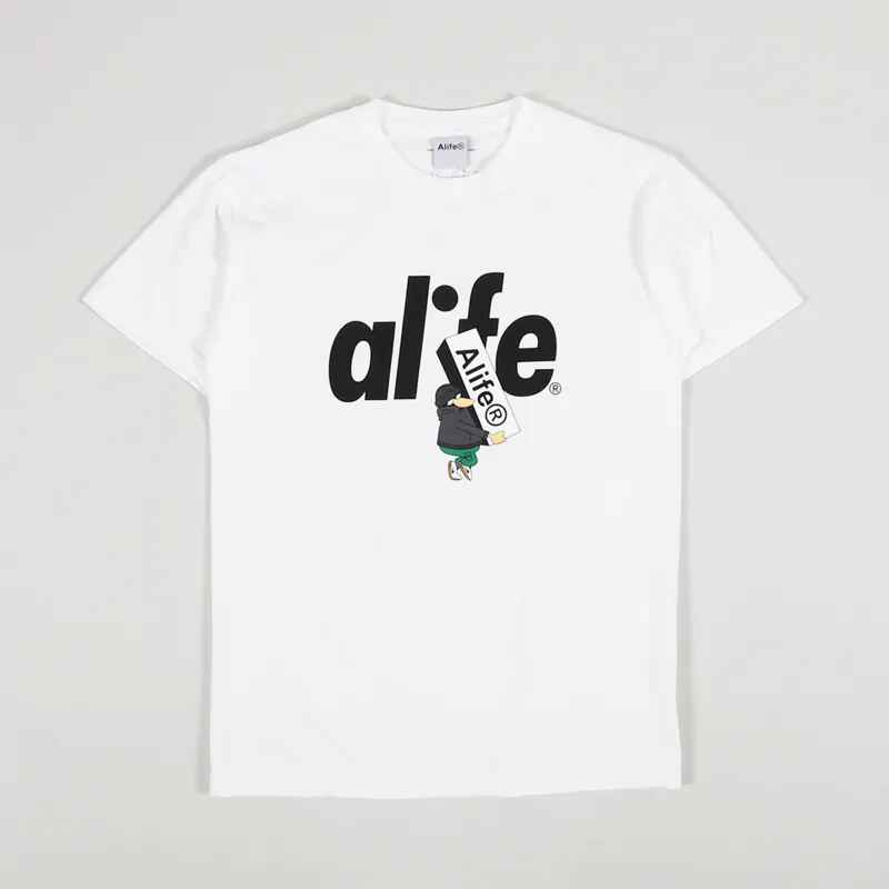 Alife Boostin T Shirt White Black