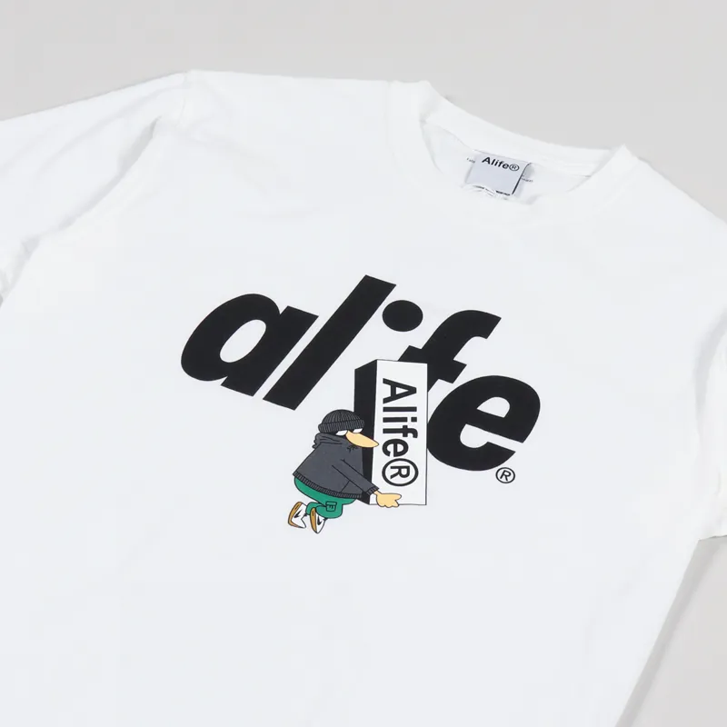 Alife Boostin T Shirt White Black-1