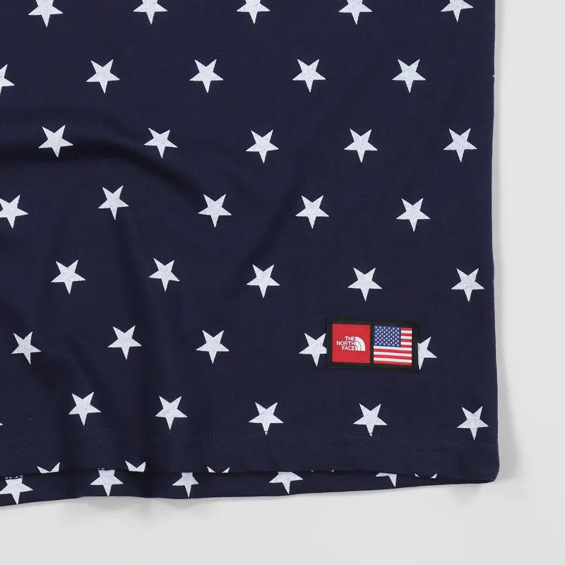 The North Face IC T Shirt Blue Star Print-2