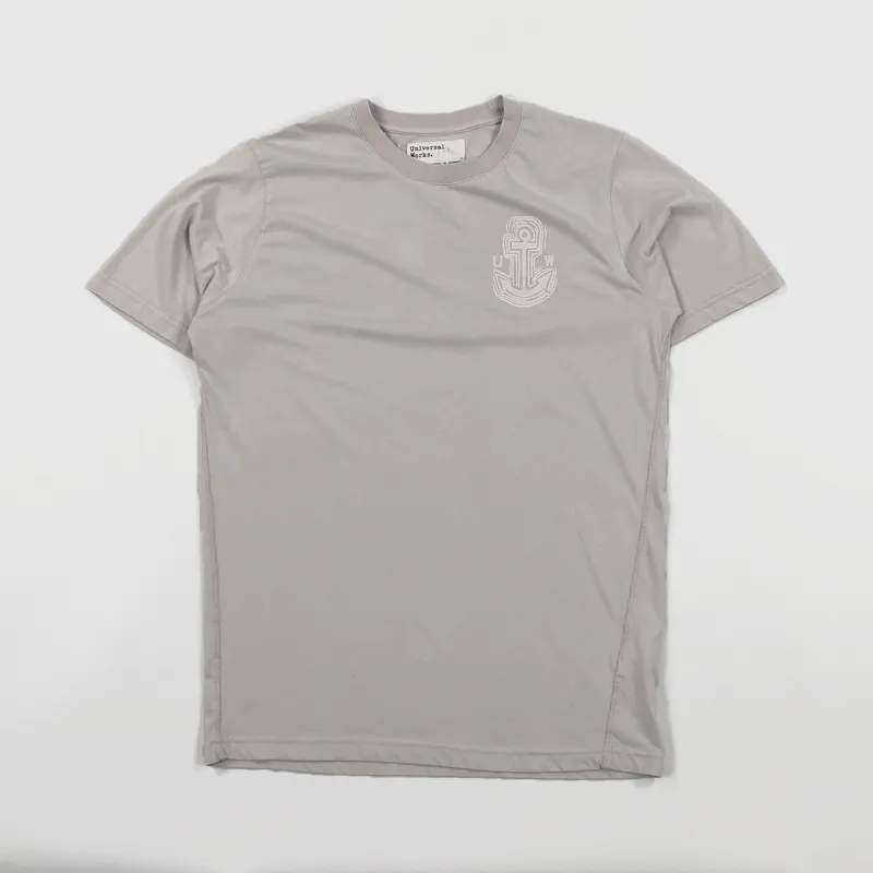 Universal Works Anchor Print T Shirt Grey