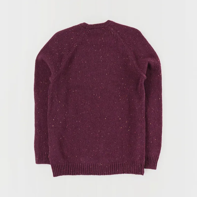 Carhartt WIP Anglistic Sweat Merlot Heather-3
